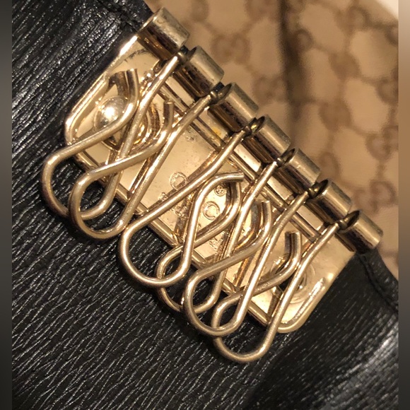 Gucci Square "G" Logo Black Leather Card/KEYS Walet Pouch Case - Picture 15 of 16